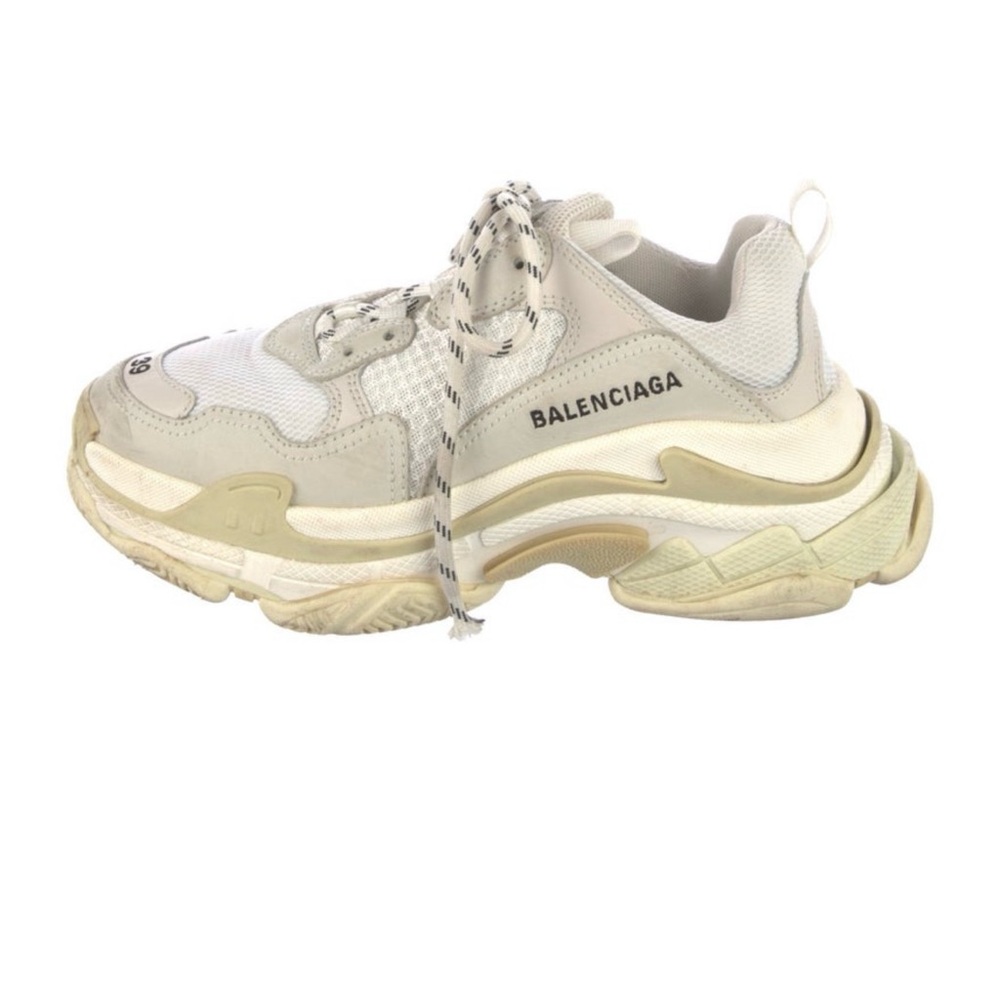 Size 9 Balenciaga Sneakers in Gray and Cream